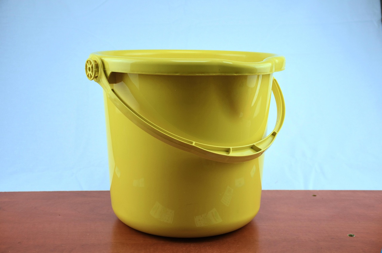 Two cleaning buckets side by side
